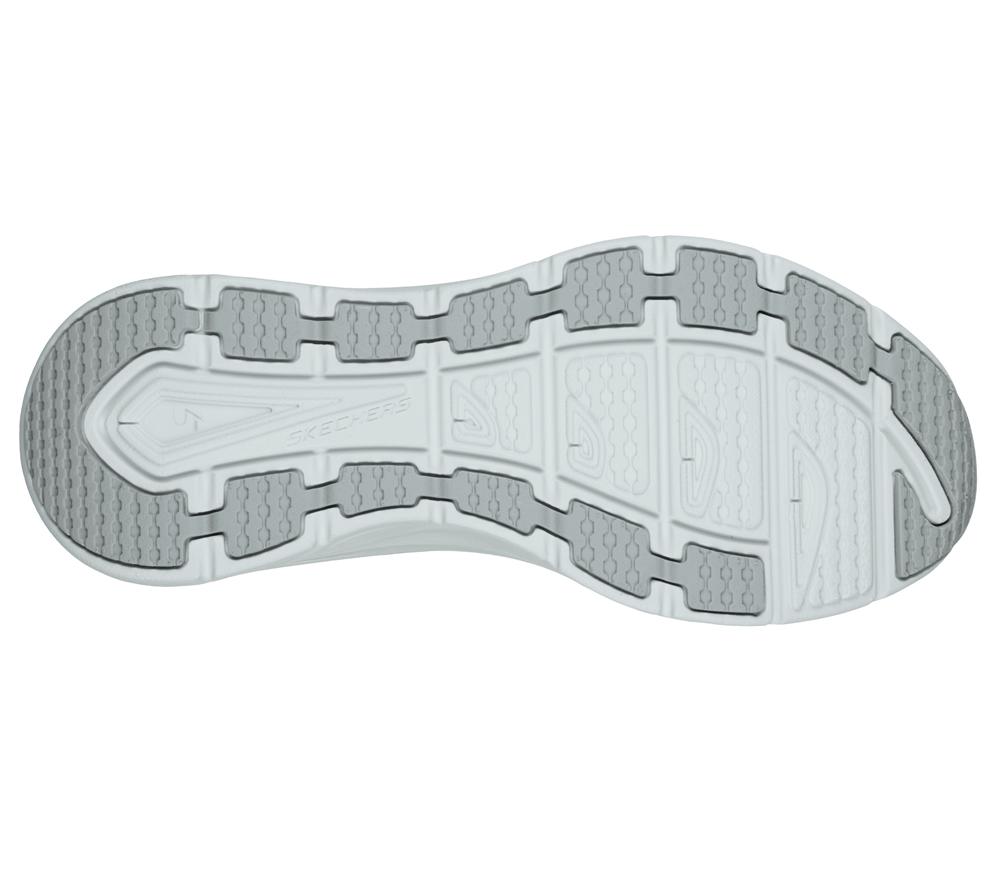 Women Skechers Relaxed Fit: D'Lux Walker - Timeless Path Lace Up Shoes White / Silver  USA |  3901-QCHJT