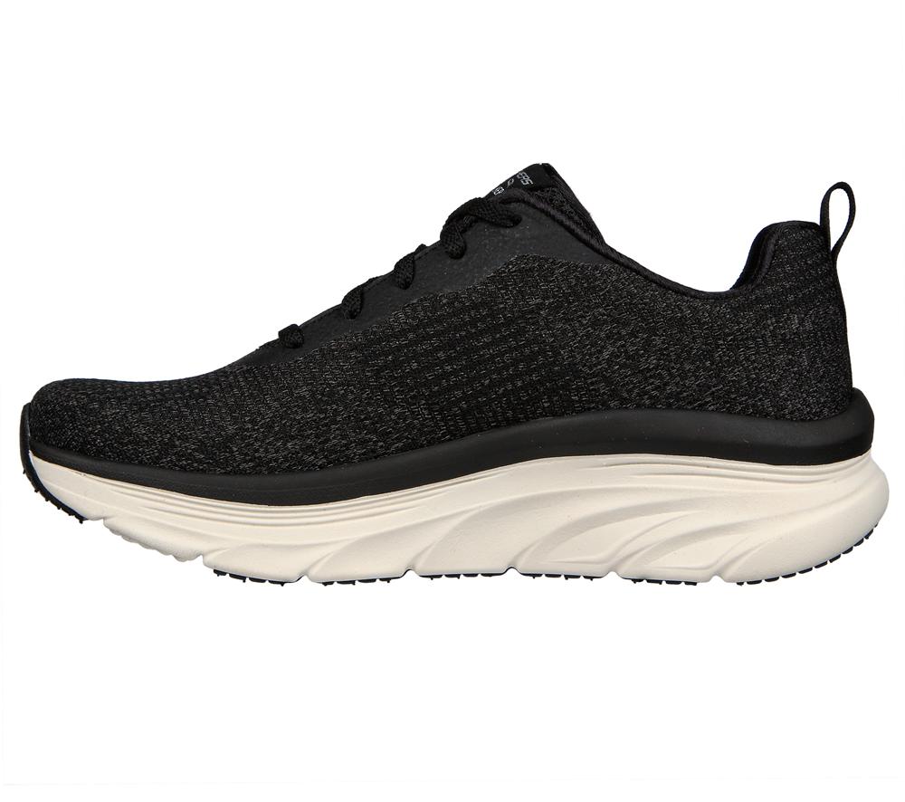 Women Skechers Relaxed Fit: D'Lux Walker - Daily Beauty Lace Up Shoes Black  USA |  4679-TLNFS