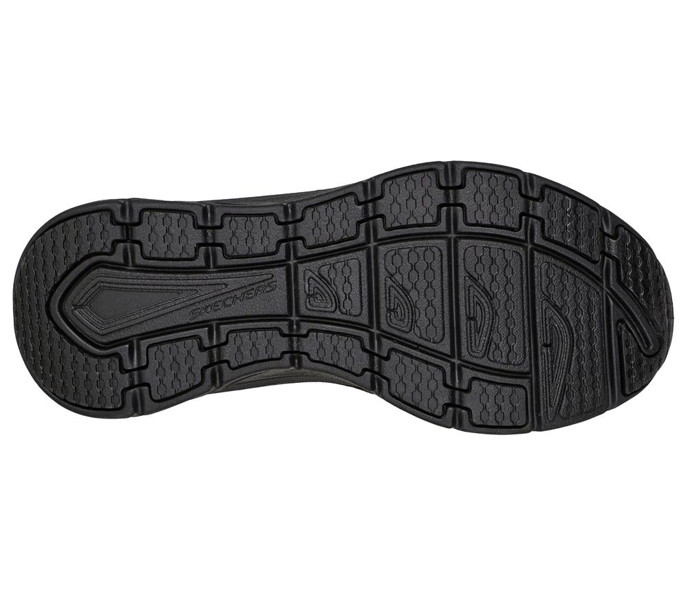 Women Skechers Relaxed Fit: D'Lux Walker - Get Oasis Lace Up Shoes Black  USA |  0239-LWSFU
