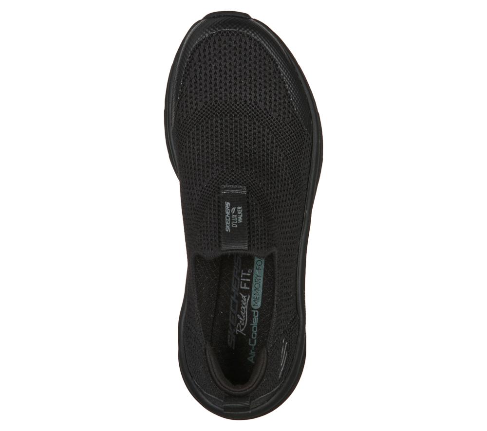 Women Skechers Relaxed Fit: D'Lux Walker - Quick Upgrade Sneakers Black  USA |  1539-AWRHT