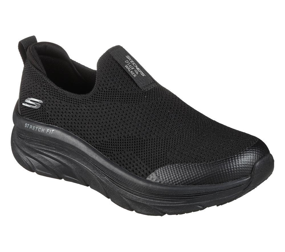 Women Skechers Relaxed Fit: D'Lux Walker - Quick Upgrade Sneakers Black  USA |  1539-AWRHT