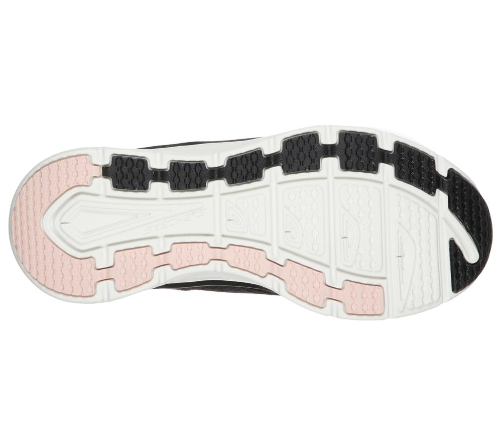 Women Skechers Relaxed Fit: D'Lux Walker - Infinite Motion Sneakers Black / Pink  USA |  7459-RLJNI