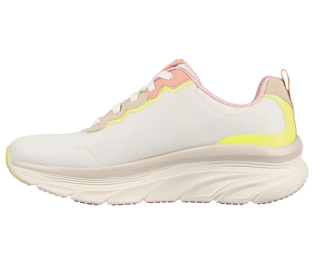 Women Skechers Relaxed Fit: D'Lux Walker - Be Easy Sneakers Off White / Pink  USA |  1798-OCWKX
