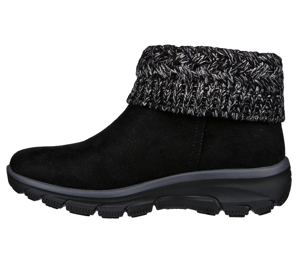 Women Skechers Relaxed Fit: Easy Going - Cozy Weather Boots Black  USA |  6702-QIEDL