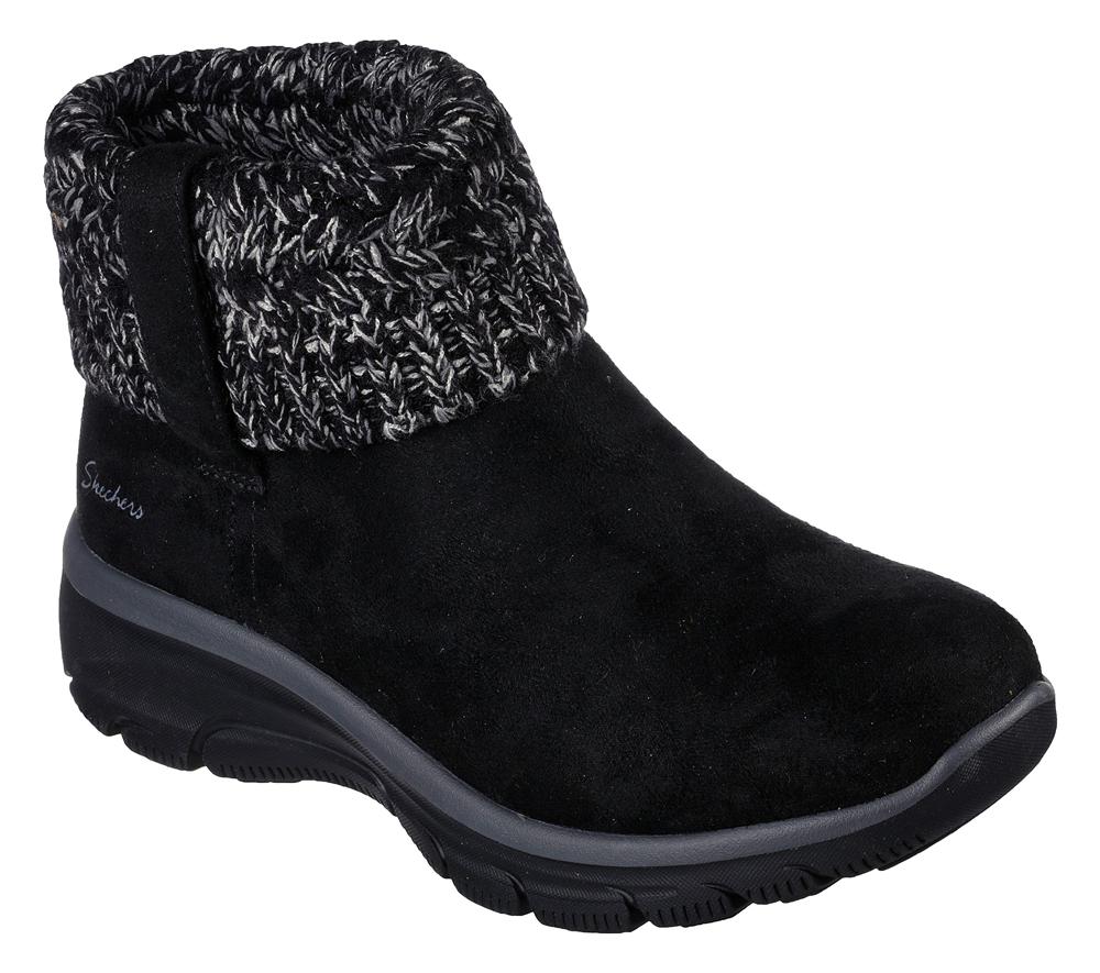 Women Skechers Relaxed Fit: Easy Going - Cozy Weather Boots Black  USA |  6702-QIEDL