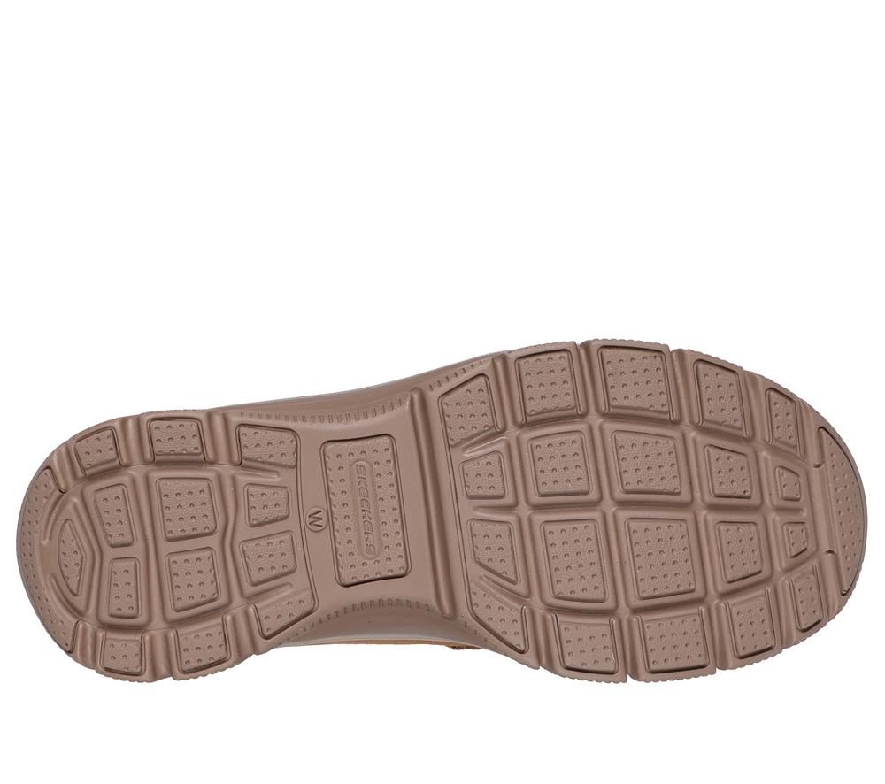 Women Skechers Relaxed Fit: Easy Going - Cool Zip! Boots Tan Grey  USA |  6179-QTRLG