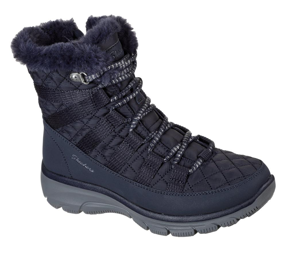 Women Skechers Relaxed Fit: Easy Going - Moro Street Boots Navy  USA |  5130-NTVIJ