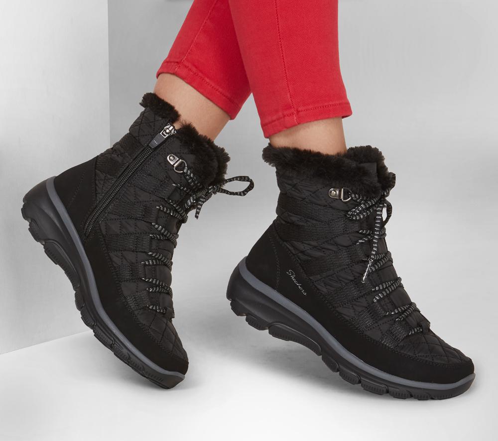 Women Skechers Relaxed Fit: Easy Going - Moro Street Boots Black  USA |  3645-XTSFI