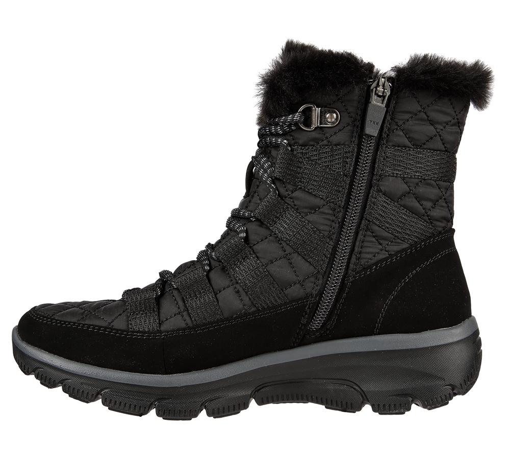 Women Skechers Relaxed Fit: Easy Going - Moro Street Boots Black  USA |  3645-XTSFI