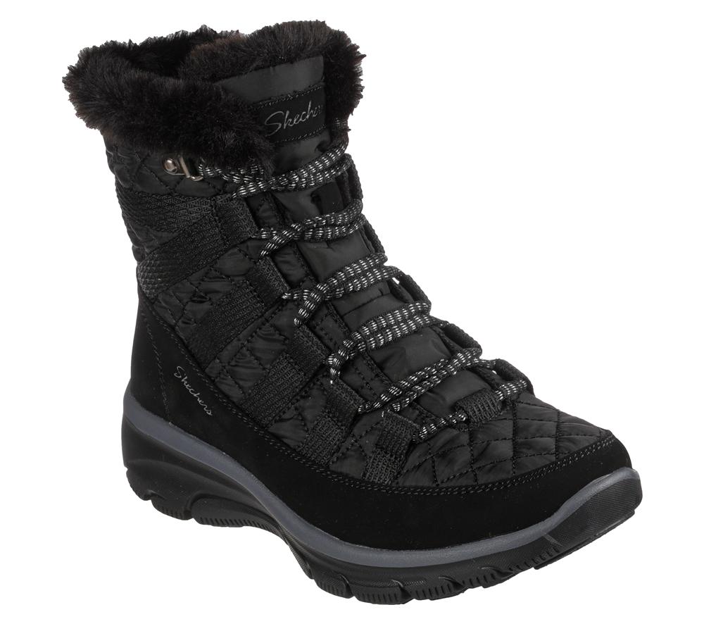Women Skechers Relaxed Fit: Easy Going - Moro Street Boots Black  USA |  3645-XTSFI