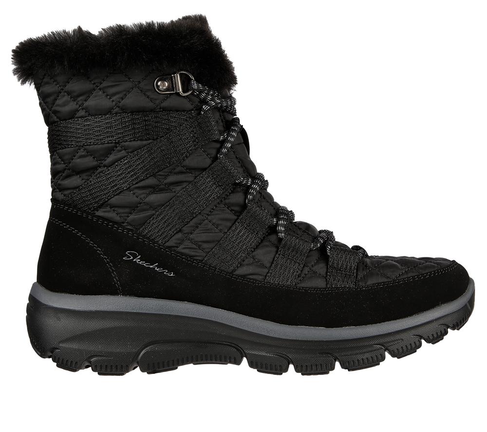Women Skechers Relaxed Fit: Easy Going - Moro Street Boots Black  USA |  3645-XTSFI