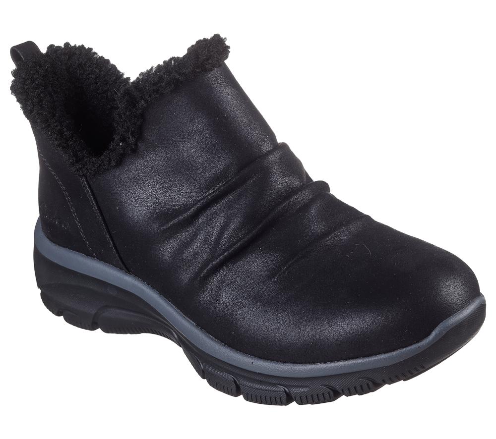 Women Skechers Relaxed Fit: Easy Going - Sweet Treasure Slip On Shoes Black  USA |  8629-UXBTJ