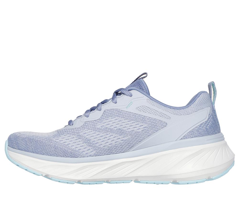 Women Skechers Relaxed Fit: Edgeride - Power Flow Lace Up Shoes Slate Light Navy Blue  USA |  3249-GKZDL