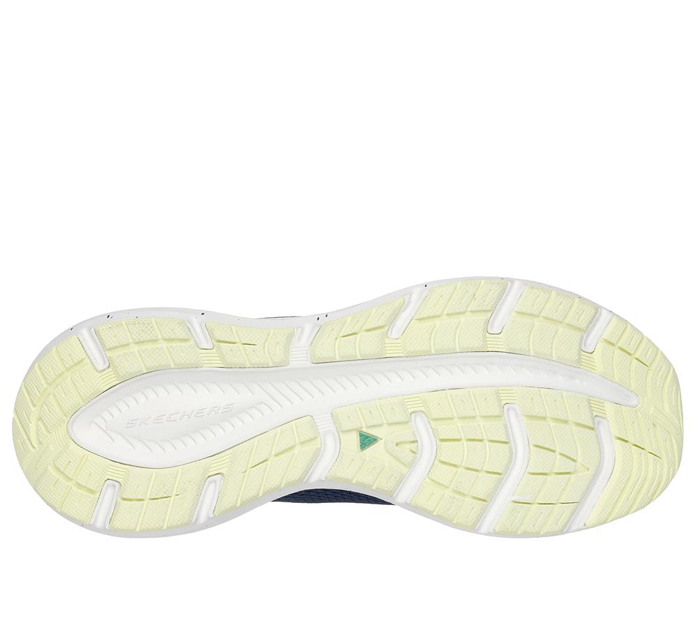 Women Skechers Relaxed Fit: Edgeride - Smooth Journey Sneakers Navy / Lime  USA |  8346-ZLXHF