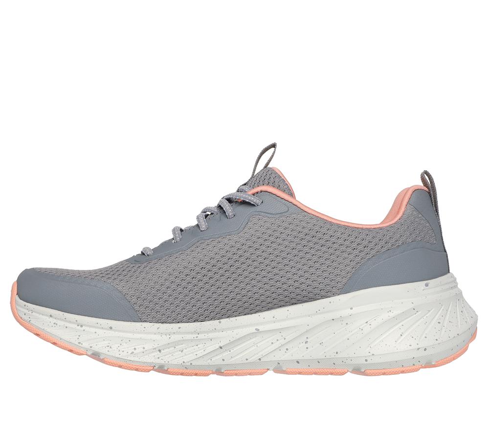 Women Skechers Relaxed Fit: Edgeride - Smooth Journey Slip On Shoes Grey / Coral  USA |  0425-RYVJE
