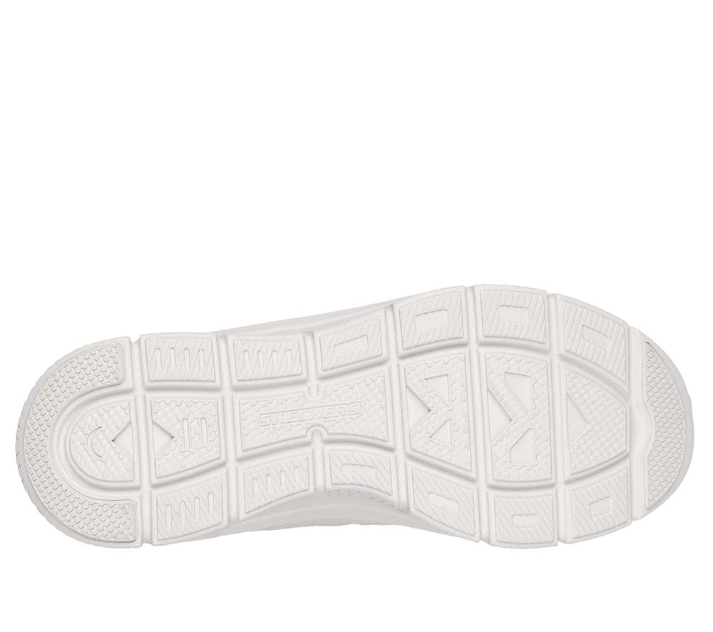 Women Skechers Relaxed Fit: Modern D'Lux - Free Mind Lace Up Shoes Off White  USA |  7592-RZOTF