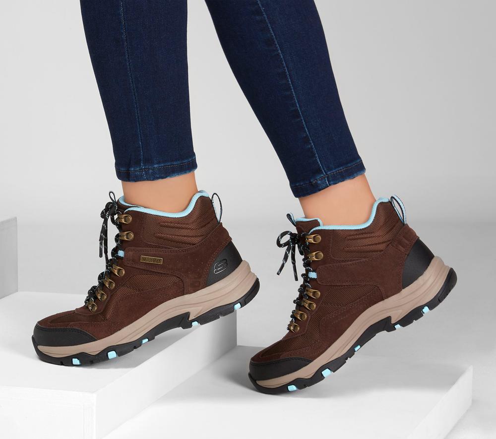 Women Skechers Relaxed Fit: Trego - Base Camp Boots Chocolate Brown  USA |  3801-GSNYW