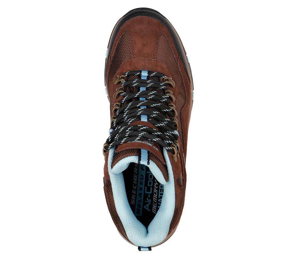 Women Skechers Relaxed Fit: Trego - Base Camp Boots Chocolate Brown  USA |  3801-GSNYW