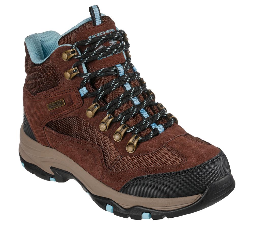 Women Skechers Relaxed Fit: Trego - Base Camp Boots Chocolate Brown  USA |  3801-GSNYW