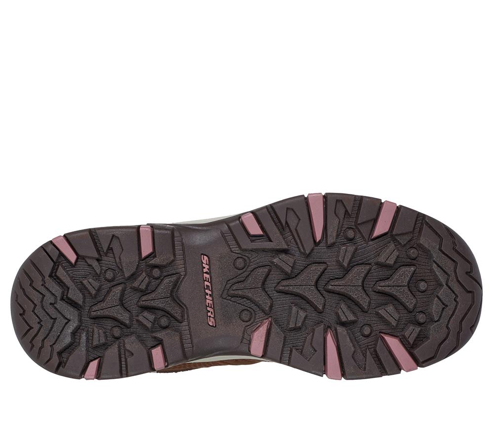 Women Skechers Relaxed Fit: Trego - Trail Destination Boots Brown / Multicolor  USA |  0675-HNTKE