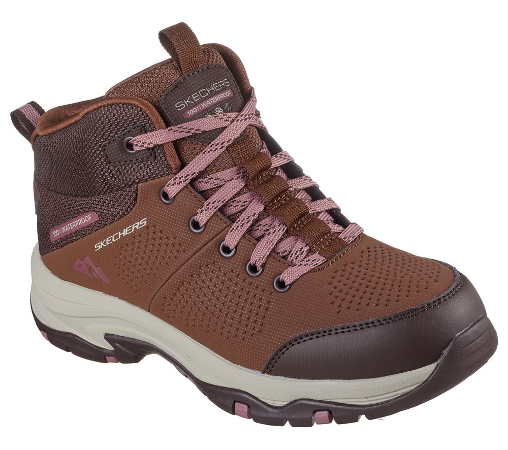 Women Skechers Relaxed Fit: Trego - Trail Destination Boots Brown / Multicolor  USA |  0675-HNTKE
