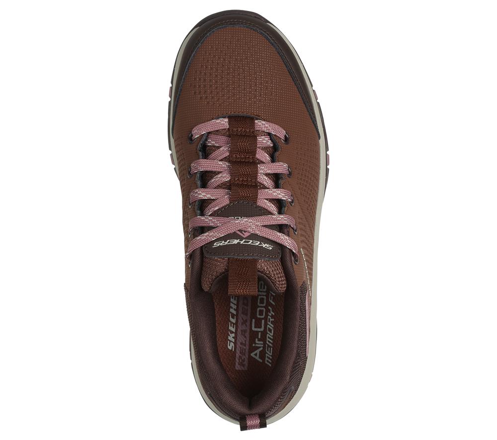 Women Skechers Relaxed Fit: Trego - Trail Destiny Sneakers Tan / Brown  USA |  2847-YGVUP