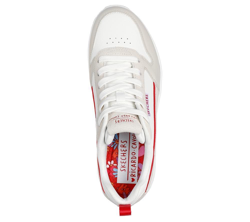Women Skechers Ricardo Cavolo: Uno - Flaming Love Wedges White / Natural  USA |  5260-WEDBO