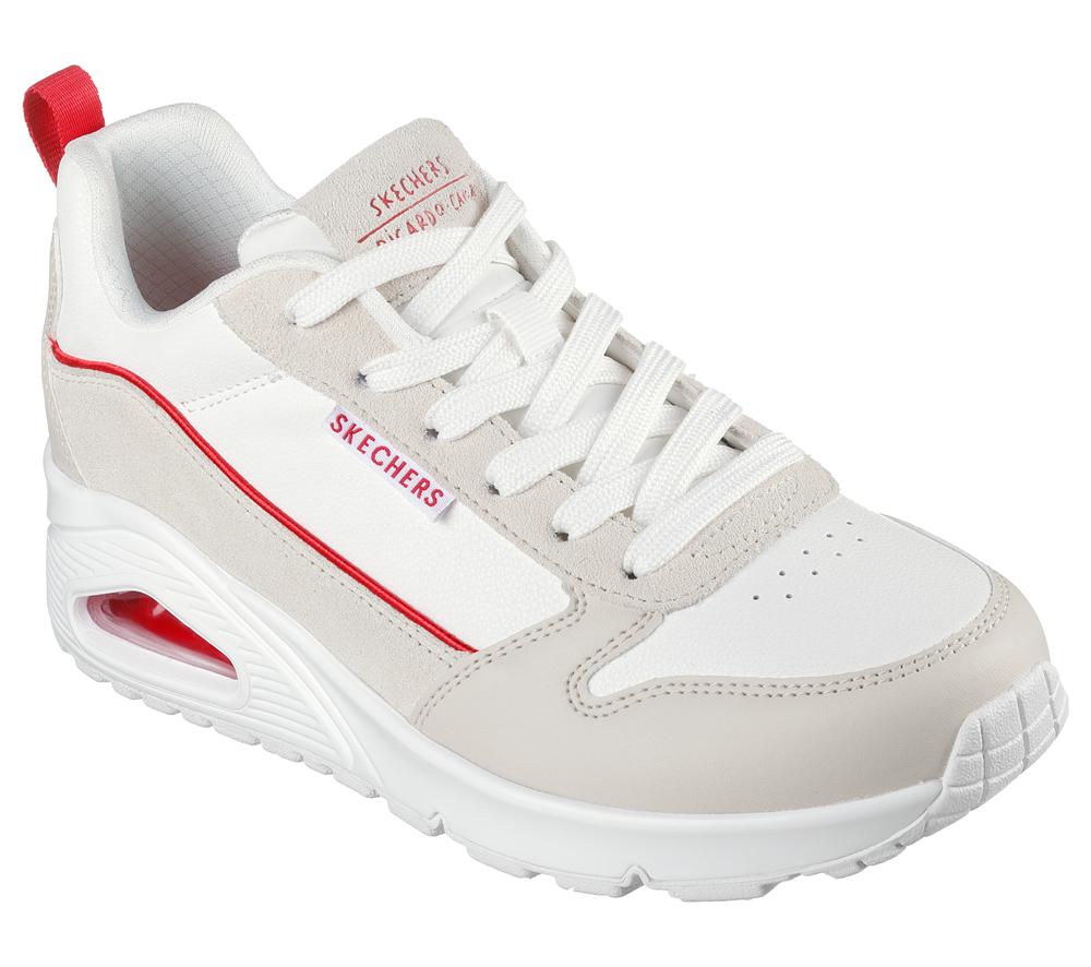 Women Skechers Ricardo Cavolo: Uno - Flaming Love Wedges White / Natural  USA |  5260-WEDBO
