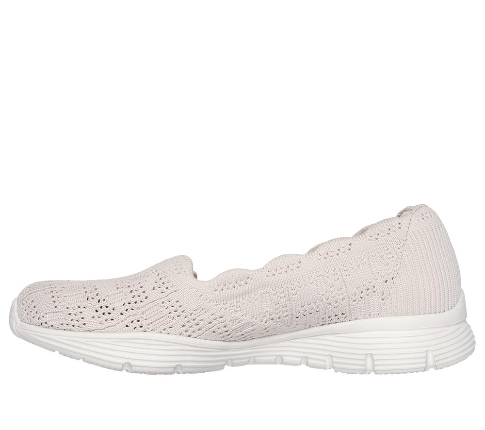 Women Skechers Seager - Higherself Flat Shoes Natural White  USA |  2058-CHJIV
