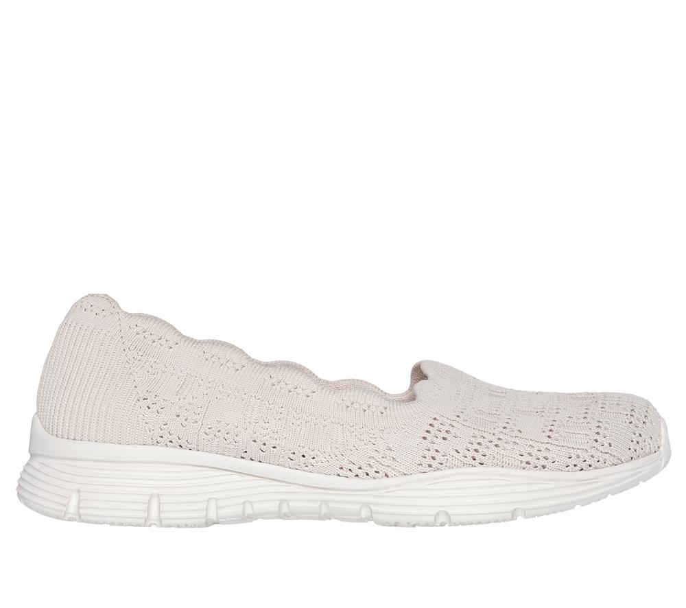 Women Skechers Seager - Higherself Flat Shoes Natural White  USA |  2058-CHJIV