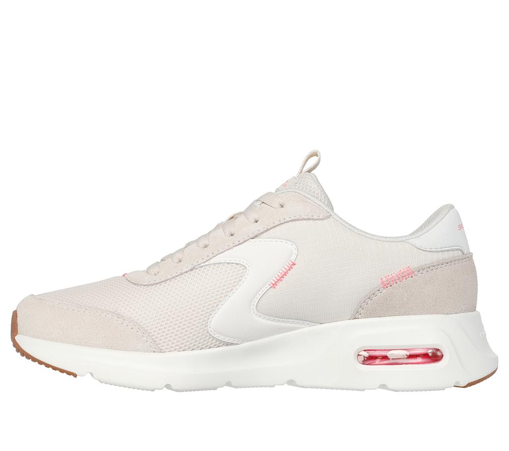 Women Skechers Skech-Air Court - Air Wave Sneakers Natural / Hot Pink  USA |  0341-SHECD