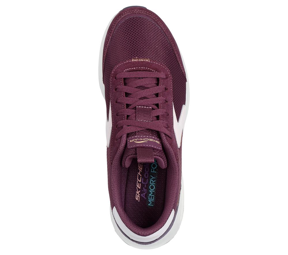 Women Skechers Skech-Air Court - Air Wave Sneakers Burgundy / Multi  USA |  4372-KUWTP