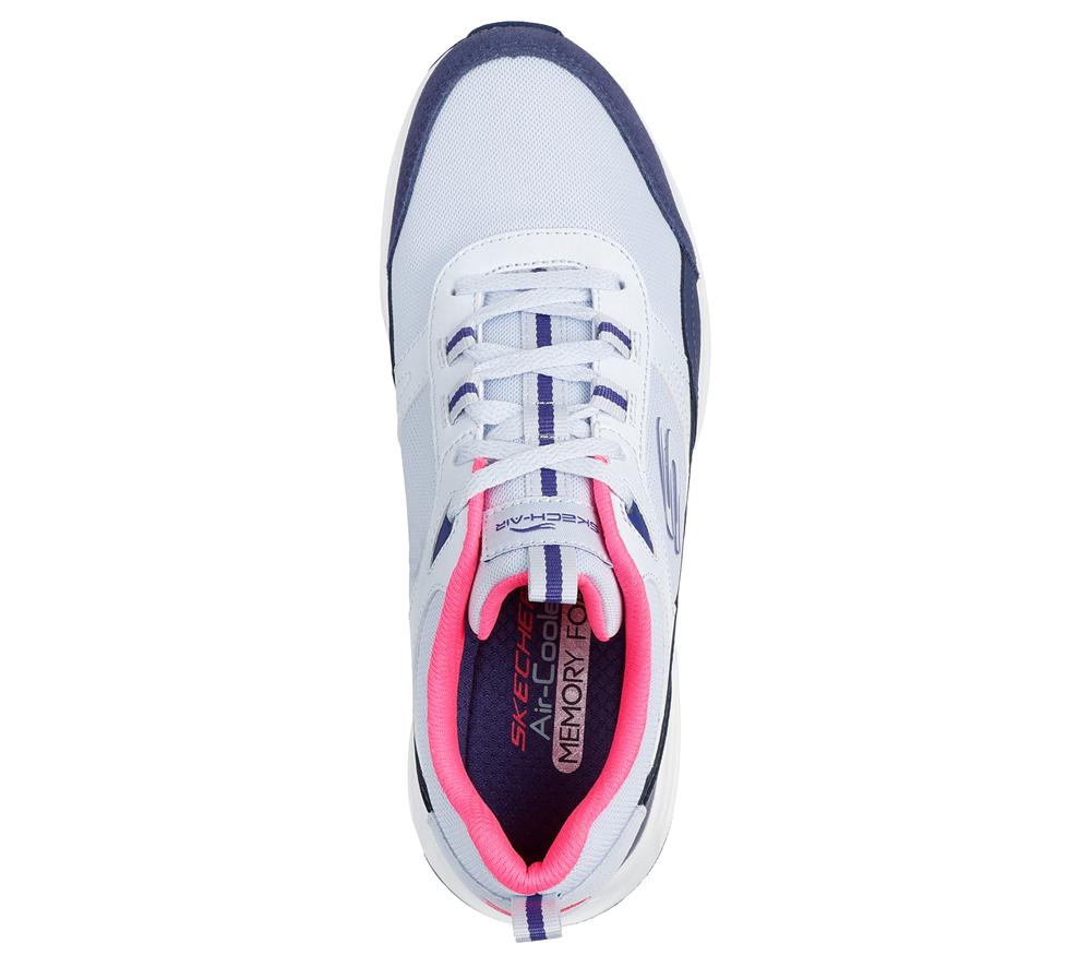 Women Skechers Skech-Air Court - Retro Avenue Lace Up Shoes Blue / Multicolor  USA |  6398-JWZOI