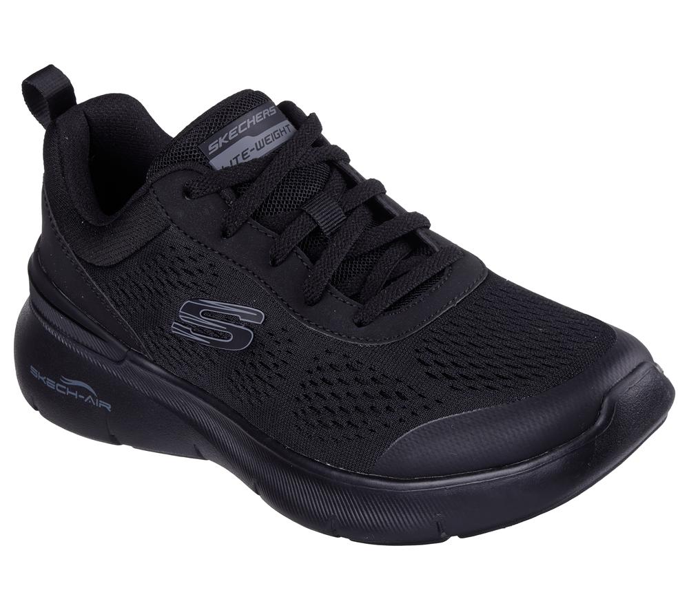 Women Skechers Skech-Air Dynamight 2.0 - New Heights Lace Up Shoes Black  USA |  4735-ZXIDW