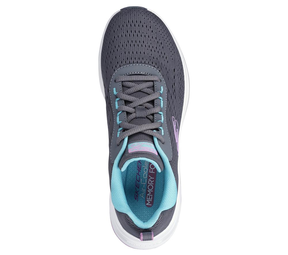 Women Skechers Skech-Air Meta - Aired Out Lace Up Shoes Charcoal / Multicolor  USA |  6295-KSIDW