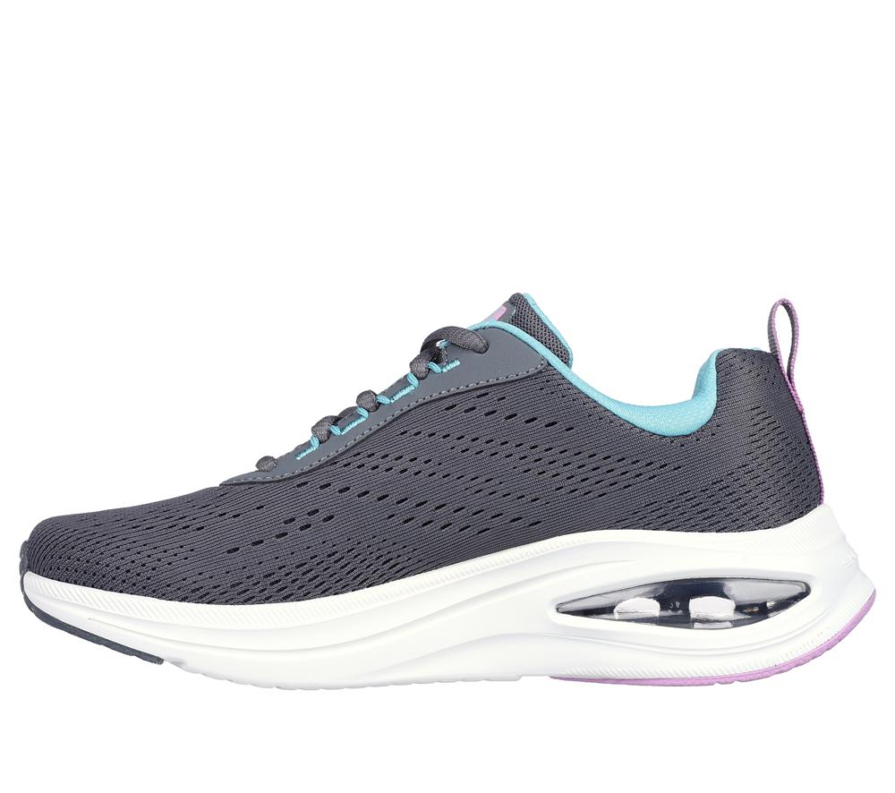 Women Skechers Skech-Air Meta - Aired Out Lace Up Shoes Charcoal / Multicolor  USA |  6295-KSIDW