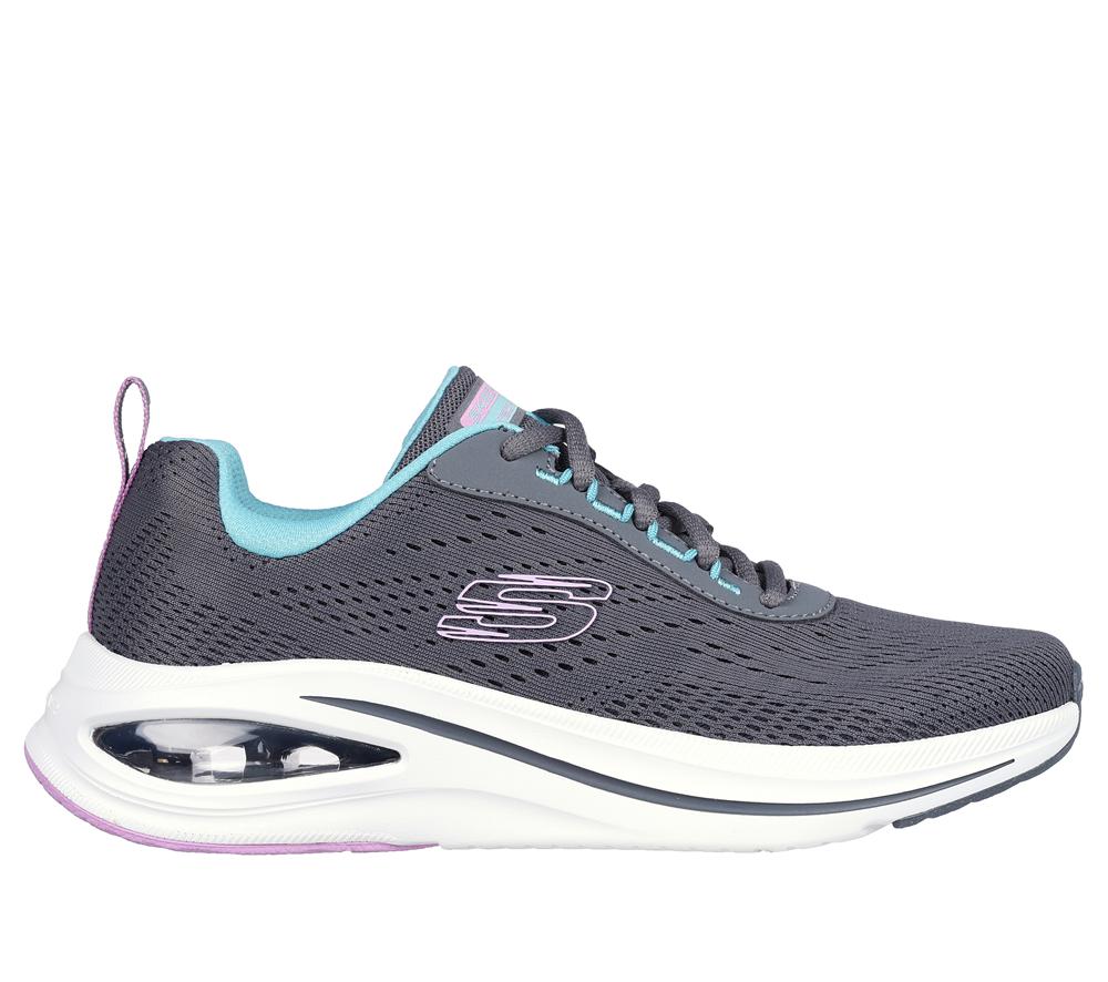 Women Skechers Skech-Air Meta - Aired Out Lace Up Shoes Charcoal / Multicolor  USA |  6295-KSIDW