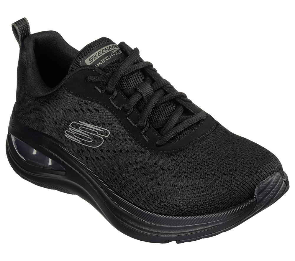 Women Skechers Skech-Air Meta - Aired Out Sneakers Black  USA |  8635-LXGTO