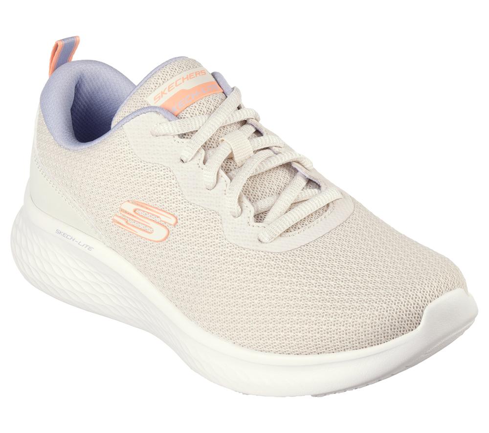 Women Skechers Skech-Lite Pro - Best Chance Lace Up Shoes Natural / Multicolor  USA |  1438-WCPBD