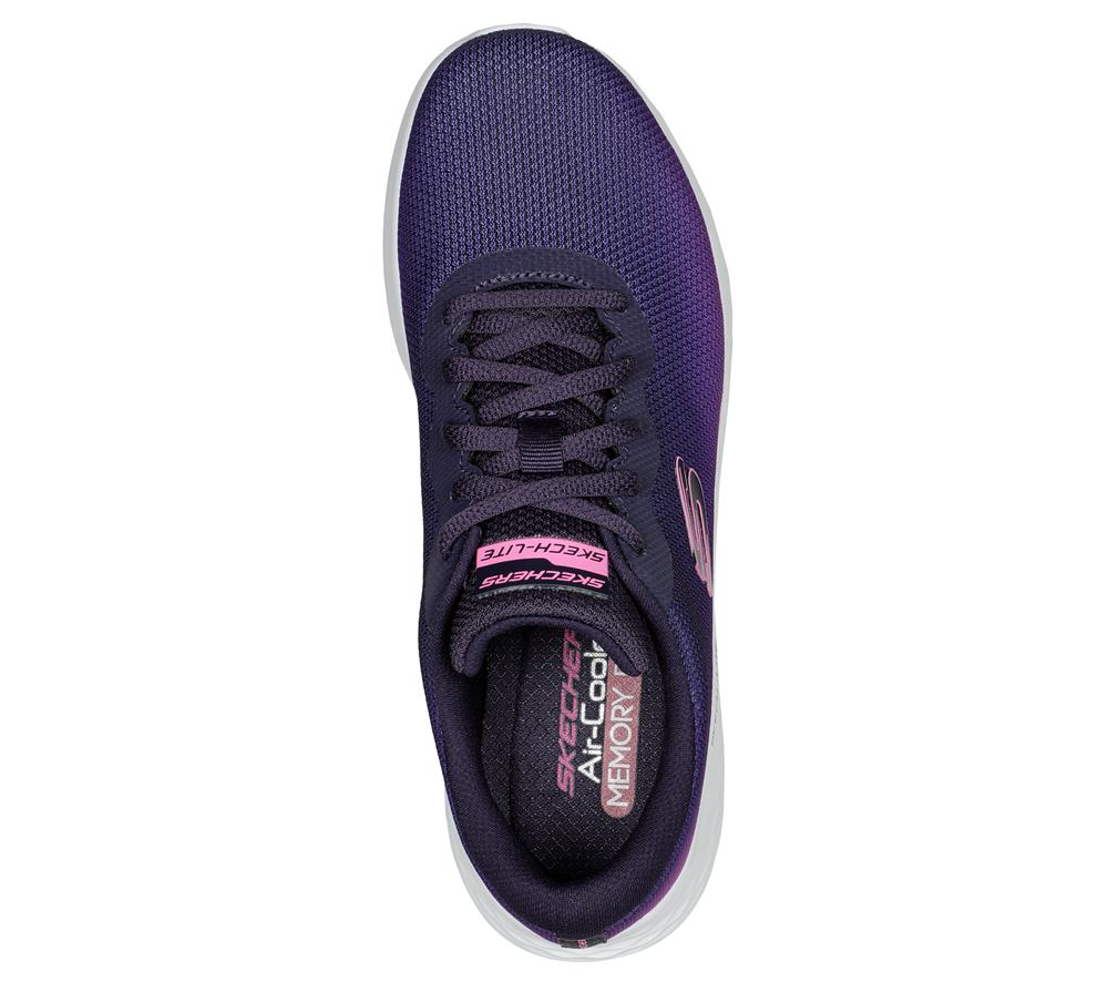 Women Skechers Skech-Lite Pro - Fade Out Lace Up Shoes Navy / Hot Pink  USA |  9321-KMHYD