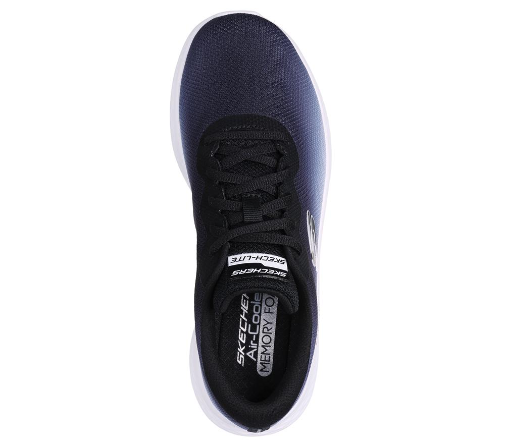 Women Skechers Skech-Lite Pro - Fade Out Lace Up Shoes Black / White  USA |  1624-OLCZF