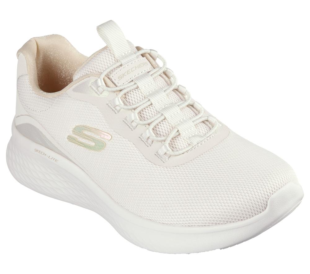 Women Skechers Skech-Lite Pro - Glimmer Me Slip On Shoes Off White  USA |  6107-TXYOJ