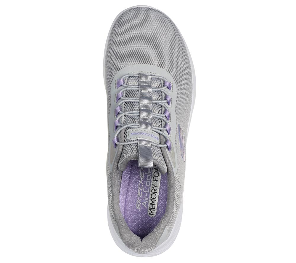 Women Skechers Skech-Lite Pro - Glimmer Me Slip On Shoes Grey / Lavender  USA |  8245-ESWTY