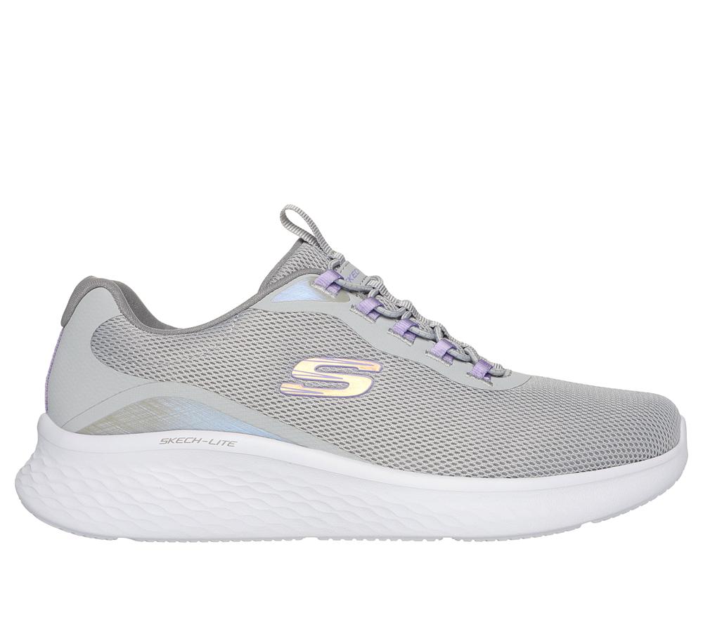 Women Skechers Skech-Lite Pro - Glimmer Me Slip On Shoes Grey / Lavender  USA |  8245-ESWTY