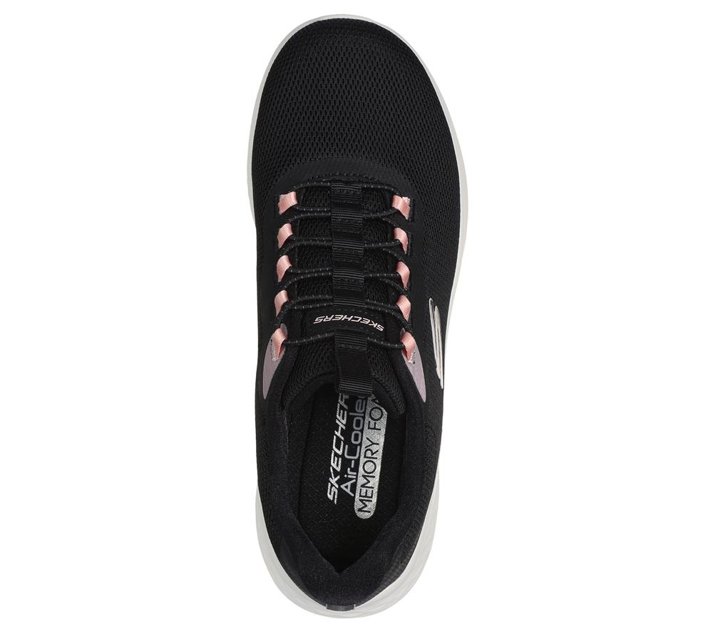 Women Skechers Skech-Lite Pro - Glimmer Me Slip On Shoes Black / Pink  USA |  0415-VLHZY
