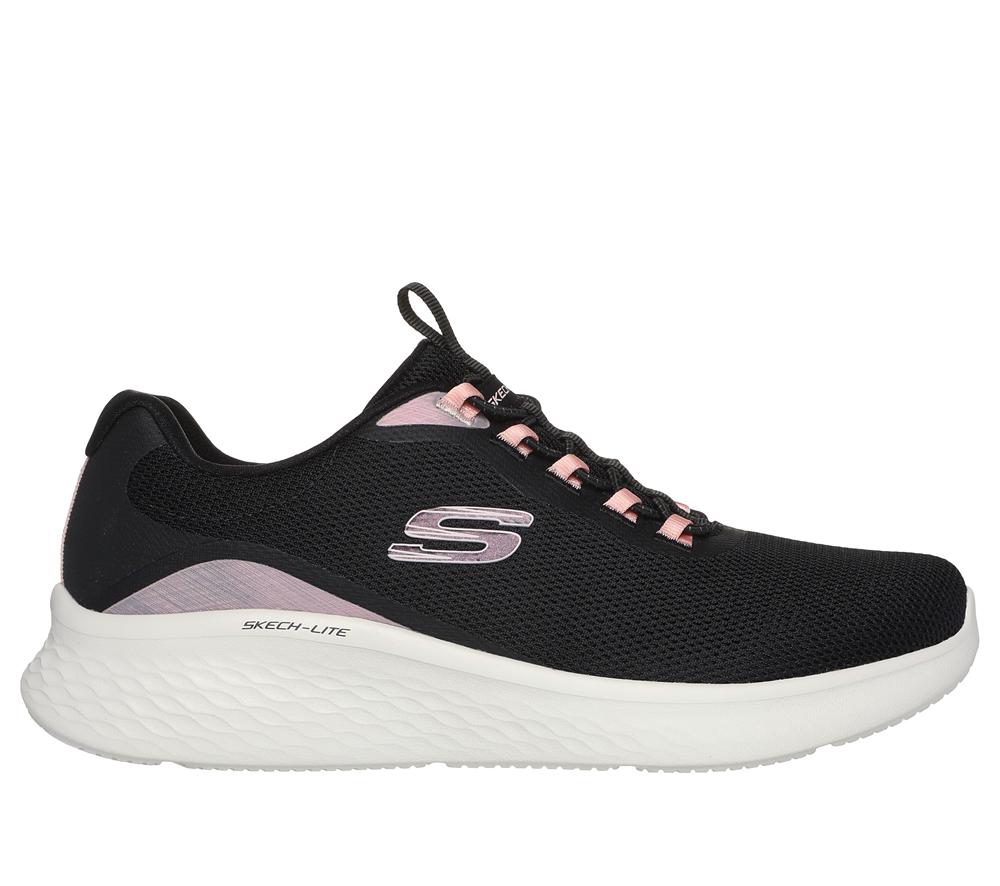 Women Skechers Skech-Lite Pro - Glimmer Me Slip On Shoes Black / Pink  USA |  0415-VLHZY