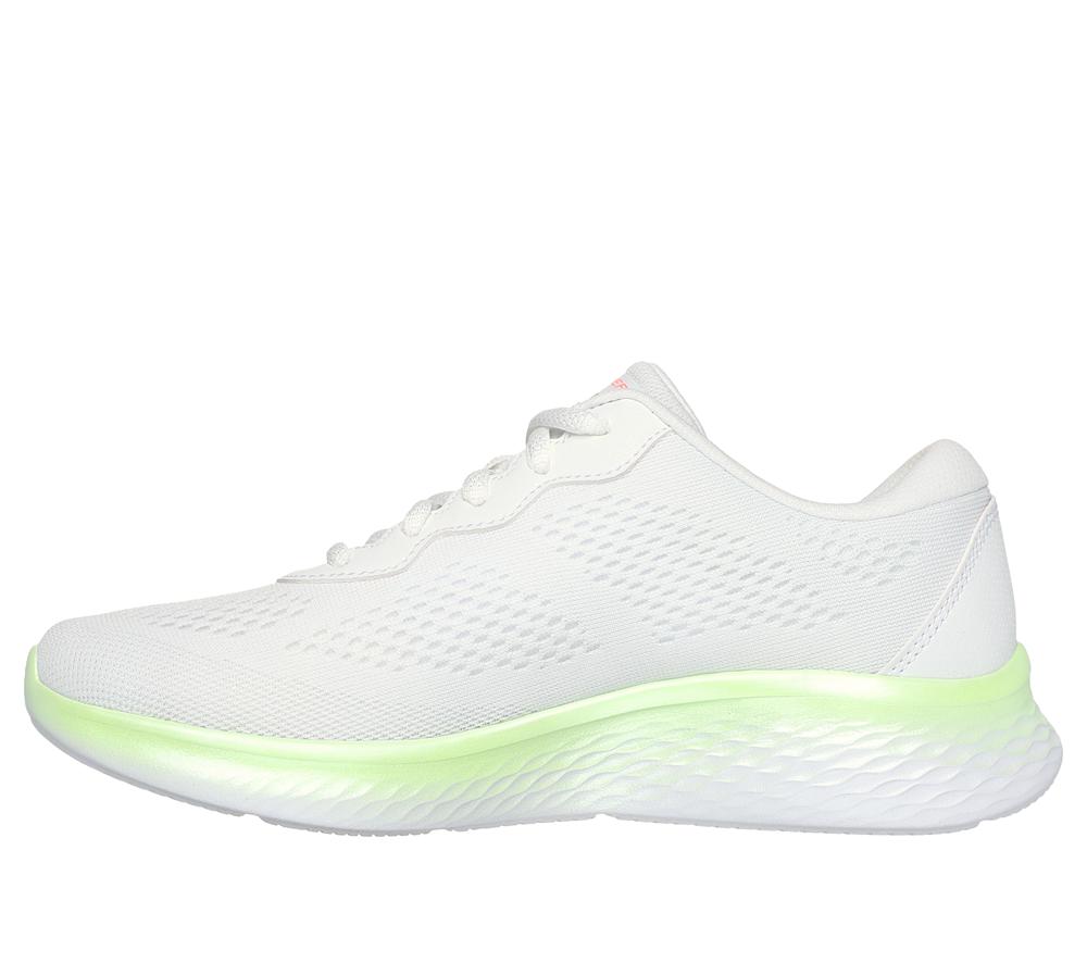 Women Skechers Skech-Lite Pro - Stunning Steps Lace Up Shoes White / Lime  USA |  9578-LSAFX