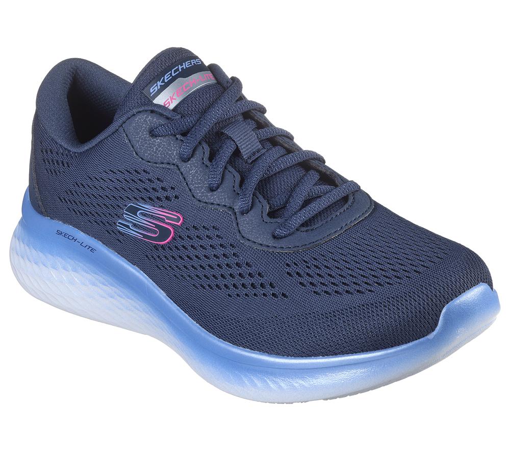 Women Skechers Skech-Lite Pro - Stunning Steps Lace Up Shoes Navy / Blue  USA |  2673-NJTRS