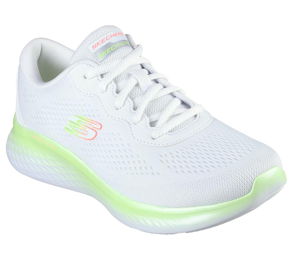 Women Skechers Skech-Lite Pro - Stunning Steps Sneakers White / Lime  USA |  9021-HBTPX