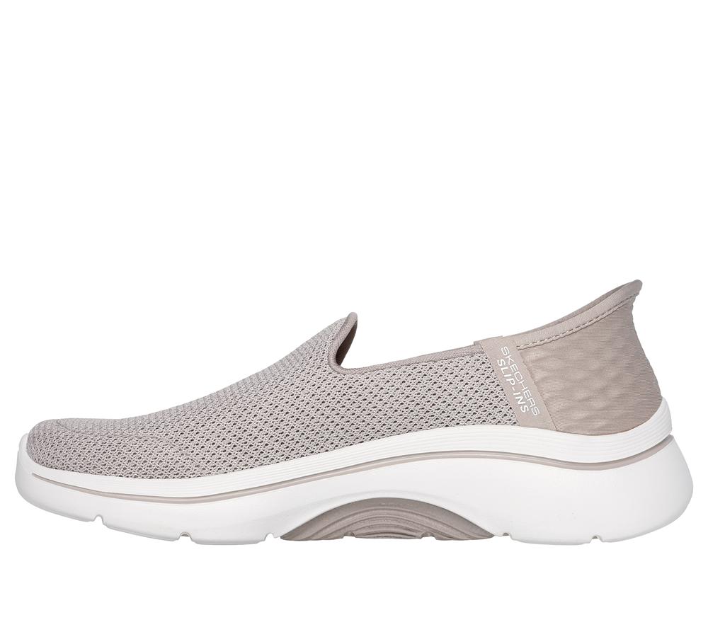 Women Skechers Slip-Ins: GO WALK Arch Fit 2.0 - Delara Hands Free Slip Ins Taupe Brown  USA |  8102-VDSBI